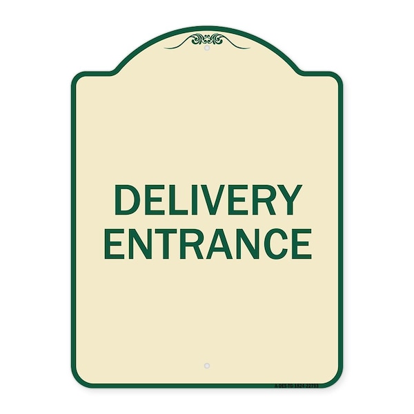 Traffic Entrance Delivery Entrance Heavy-Gauge Aluminum Architectural Sign, 24" x 18", TG-1824-22793